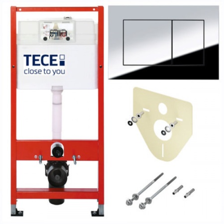 Инсталляция ТЕСЕ TECEbase 2.0 9400412, 5 в 1 с унитазом Bahenberg Melle B20-08, панель смыва TECEnow хром глянцевый — фото 5