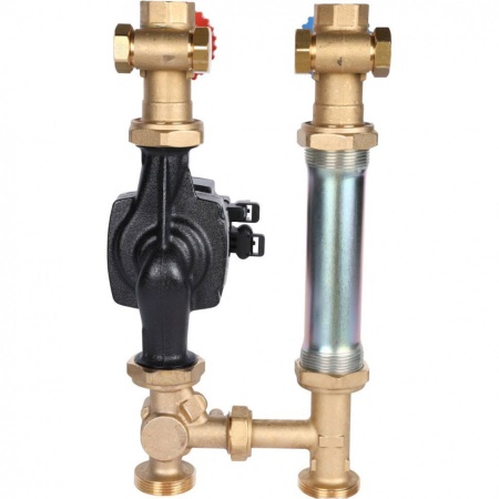 STOUT SDG-0007 Насосная группа с 3-х ходовым приводным смесителем 1″ с насосом Grundfos UPM3 Hybrid 25-70 — фото 3