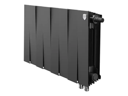 Биметаллический радиатор отопления Royal Thermo PianoForte 300 VDR80 8 секций Noir Sable