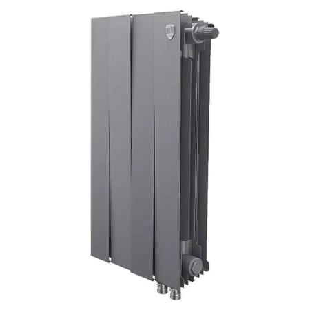 Биметаллический радиатор отопления Royal Thermo PianoForte 500 VDR80 4 секции Silver Satin