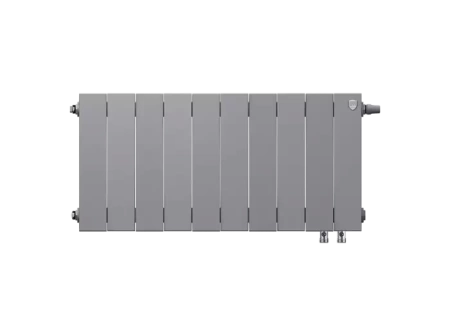 Биметаллический радиатор отопления Royal Thermo PianoForte 300 10 секций Silver Satin VDR