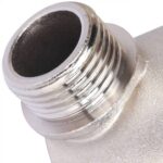 STOUT Воздухоотводчик автоматический вертикальный выпуск, угл.подкл. нар.р. 1/2 никель. — фото 7