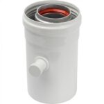 STOUT Элемент дымохода конденсатосборник горизонт. DN60/100, п/м уплотнения в компл. с лого. — фото 1