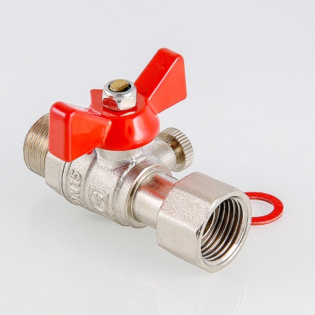 Кран шаровой для подключения манометра с наружной резьбой 1/2″ х 3/8″ VT.806.N.0403 — фото 6