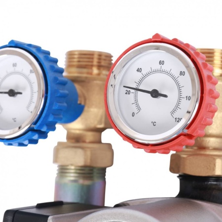 STOUT SDG-0007 Насосная группа с 3-х ходовым приводным смесителем 3/4″ с насосом Grundfos UPSO 15-65 130 — фото 5