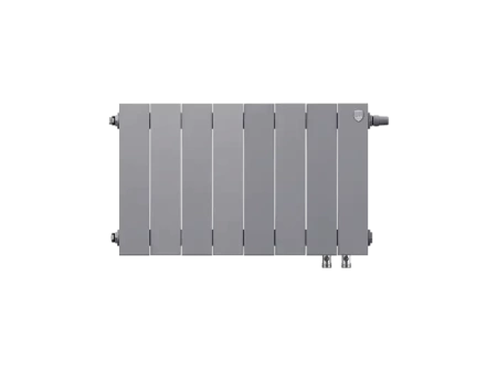 Биметаллический радиатор отопления Royal Thermo PianoForte 300 VDR80 8 секций Silver Satin — фото 2