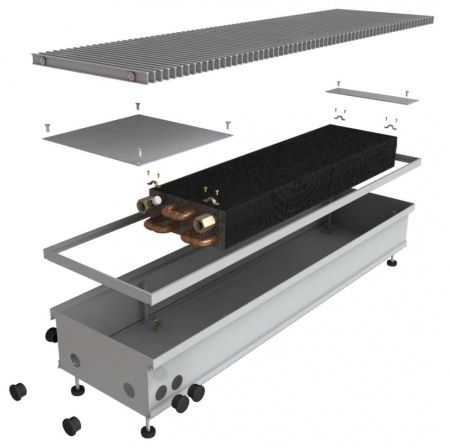 Конвектор внутрипольный водяной ASKON КВП 80/350/2300 без вентилятора, 1228 Вт — фото 2