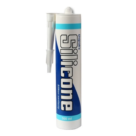 Герметик силиконовый санитарный UNIPAK Silicone Sanitary, бесцветный, 300 мл