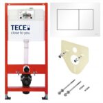 Инсталляция ТЕСЕ TECEbase 2.0 9400413, 4 в 1 с панелью смыва, для установки подвесного унитаза