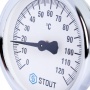 STOUT SIM-0004 Термометр биметаллический накладной с пружиной. Корпус Dn 80 мм, 0…120°С, 1″-2″ — фото 13