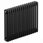 Стальной трубчатый радиатор Rifar Tubog 3057 16 секций цвет Антрацит с боковым подключением