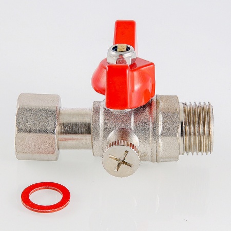 Кран шаровой для подключения манометра с наружной резьбой 1/2″ х 3/8″ VT.806.N.0403 — фото 9