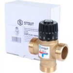STOUT Термостатический смесительный клапан для систем отопления и ГВС 1 резьба — фото 11