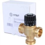 STOUT Термостатический смесительный клапан для систем отопления и ГВС 1 НР 30-65°С KV 1,8 — фото 10