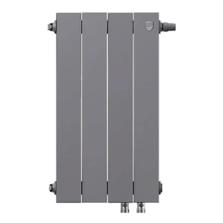 Биметаллический радиатор отопления Royal Thermo PianoForte 500 VDR80 4 секции Silver Satin — фото 2