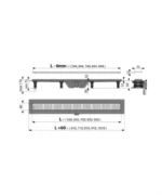 Душевой лоток с решеткой Alcaplast APZ10 Simple 850 мм AG100401850 — фото 2