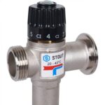 STOUT Насосно-смесительный узел с термостатическим клапаном 20-43°C и жидкокристаллическим термометром, без насоса — фото 10