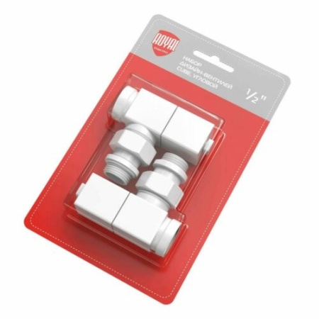 Набор дизайн-вентилей Royal Thermo CUBE, угловой (белый) 1/2″, RTE 56.0007