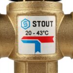 STOUT Насосно-смесительный узел с термостатическим клапаном 20-43°C, с насосом UPSO — фото 22