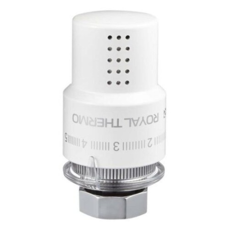 Термоголовка для радиатора Royal Thermo Design M30 x 1,5 жидкостная, RTO 07.0009 белый