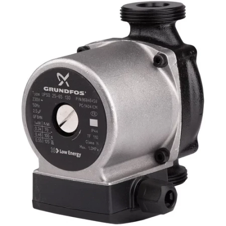 Насос циркуляционный Grundfos 25/60, 130 мм, 3 скорости, 78Вт. без гаек