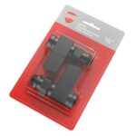 Набор дизайн-вентилей Royal Thermo CUBE, прямой (черный) 1/2″, RTE 56.0006