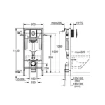 Инсталляция для унитаза Grohe Solido 38956000, комплект 3 в 1, монтажная высота 1.13 м — фото 8
