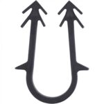 STOUT Скоба якорная с двойным креплением для труб д.16-20мм, цвет черный, 50 мм — фото 8