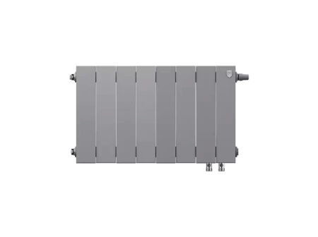 Биметаллический радиатор отопления Royal Thermo PianoForte 300 8 секций Silver Satin VDR
