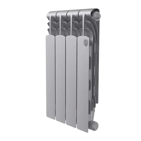 Биметаллический радиатор отопления Royal Thermo Revolution Bimetall 500 2.0 4 секции Silver Satin — фото 2