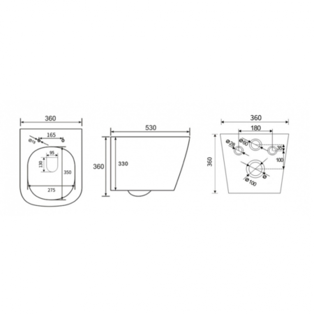 Инсталляция GROHE 38811KF0 с унитазом GZ19321, белый, комплект 5 в 1, панель смыва, черный матовый — фото 2