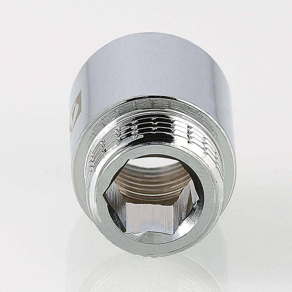 Фитинг резьбовой – удлинитель хромированный 1/2″ х 10 мм VTr.198.C.0410 — фото 3