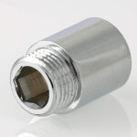 Фитинг резьбовой – удлинитель хромированный 3/4″ x 40 мм VTr.198.C.0540 — фото 4