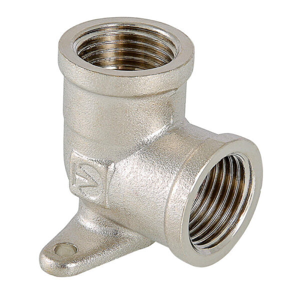 Фитинг резьбовой – угольник с креплением (водорозетка) 1/2″ VTr.751.N.0004