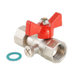 Кран шаровой для подключения манометра 1/2″ x 1/4″ VT.807.N.0402 — фото 1