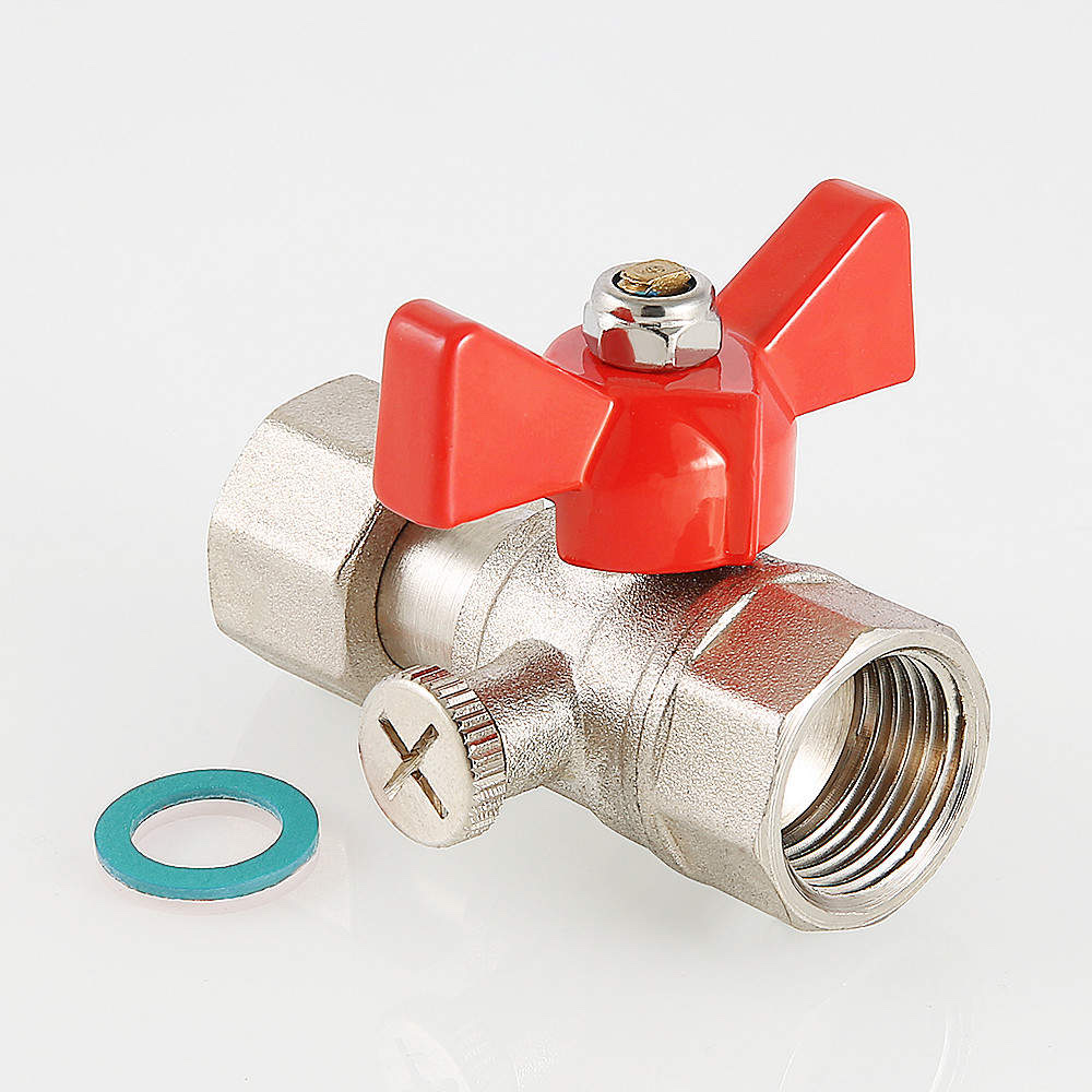Кран шаровой для подключения манометра 1/2″ x 1/4″ VT.807.N.0402 — фото 2