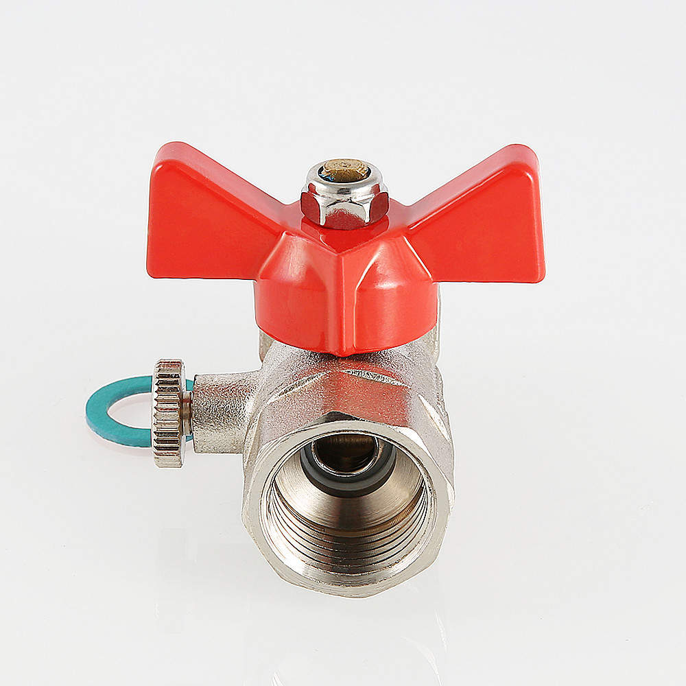 Кран шаровой для подключения манометра 1/2″ x 1/4″ VT.807.N.0402 — фото 3