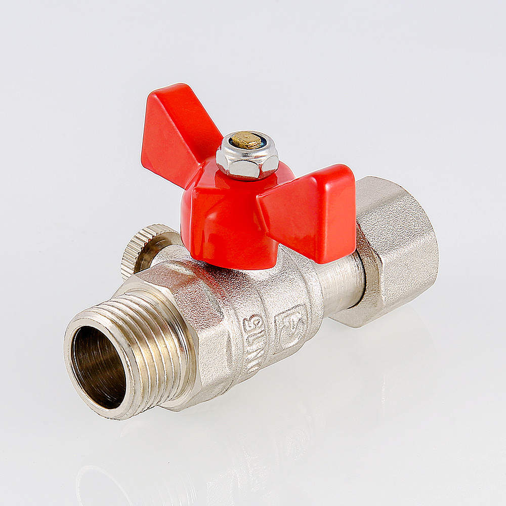 Кран шаровой для подключения манометра с наружной резьбой 1/2″ х 3/8″ VT.806.N.0403 — фото 4