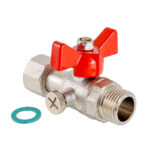 Кран шаровой для подключения манометра с наружной резьбой 1/2″ x 1/2″ VT.806.N.0404 — фото 1