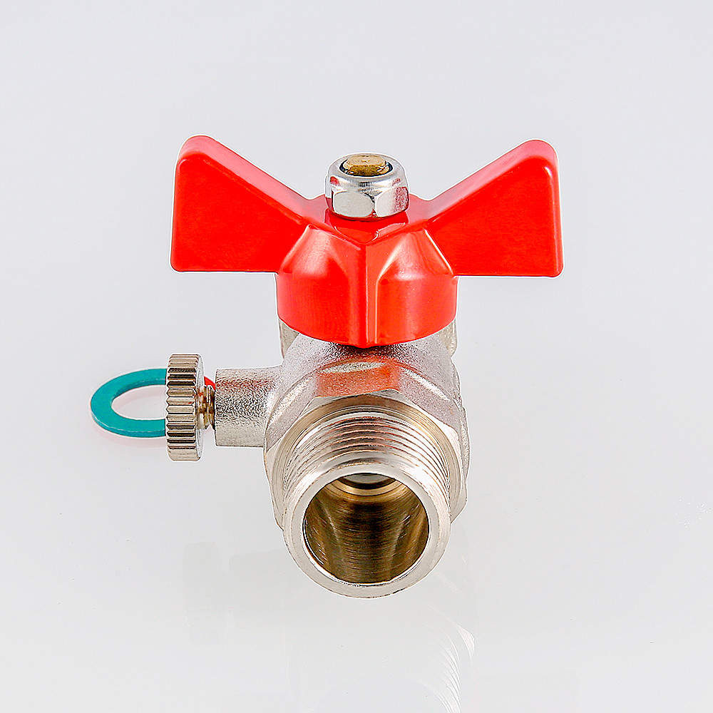 Кран шаровой для подключения манометра с наружной резьбой 1/2″ x 1/2″ VT.806.N.0404 — фото 3