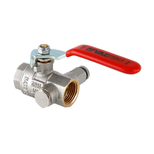 Кран шаровой муфтовый с дренажем и воздухоотводчиком 3/4″ VT.245.N.05