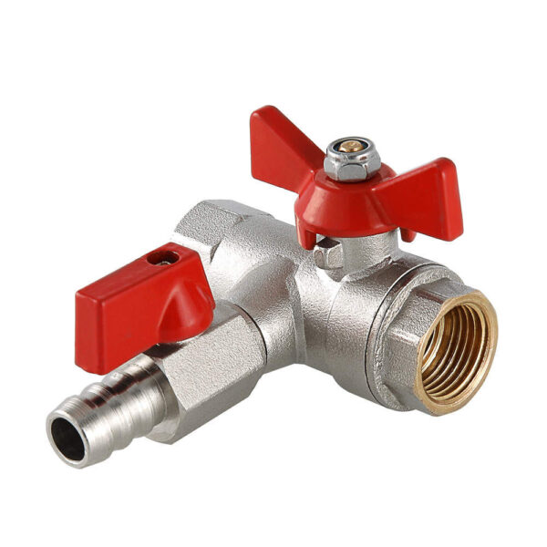 Кран шаровой с обратным клапаном и дренажом 1/2″ VT.248.N.04