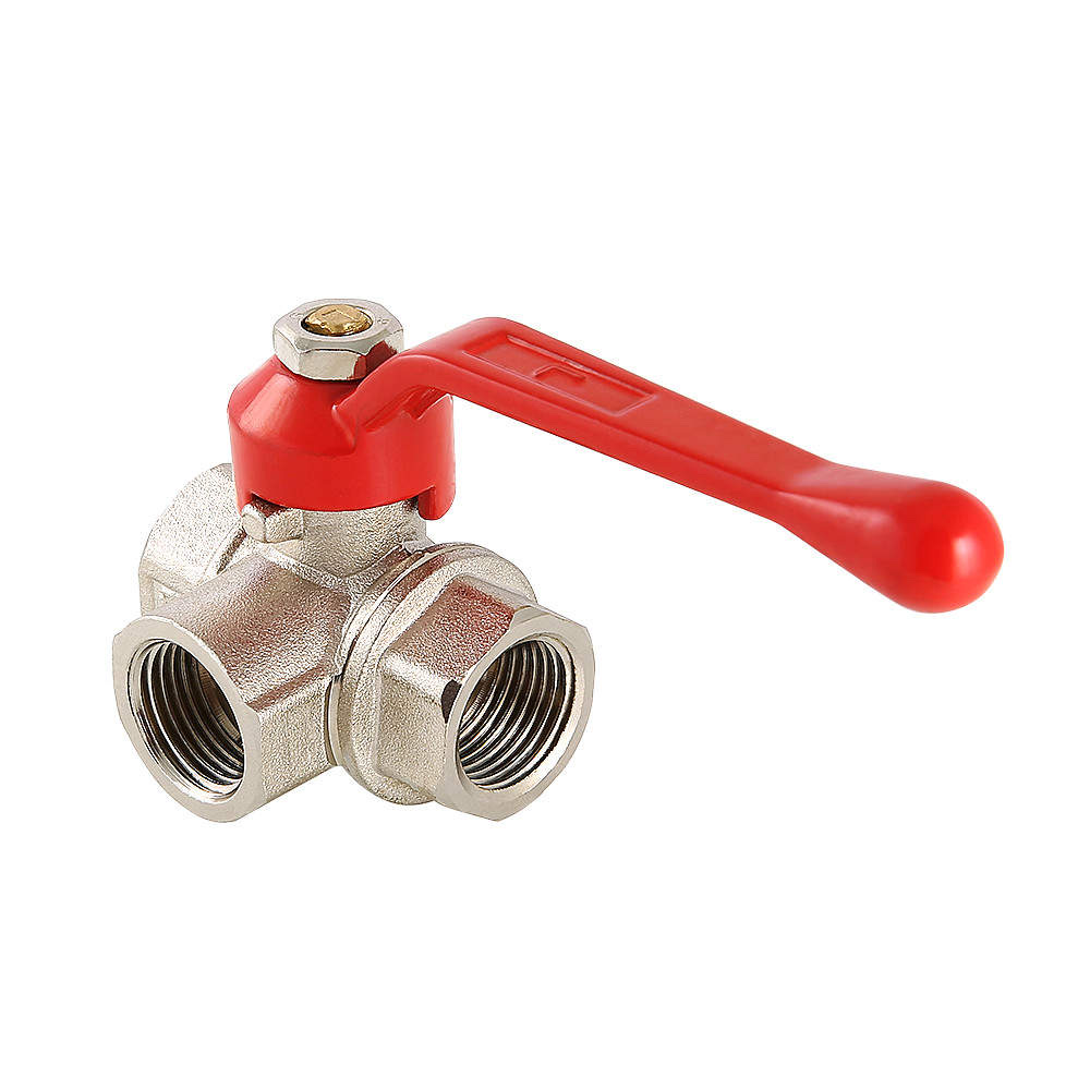 Кран шаровой трехходовой, тип L 1/2″ VT.360.N.04