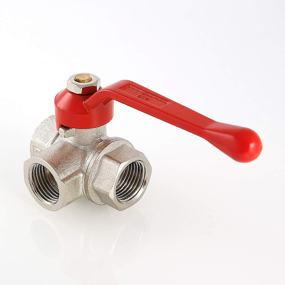 Кран шаровой трехходовой, тип T 1/2″ VT.361.N.04 — фото 2