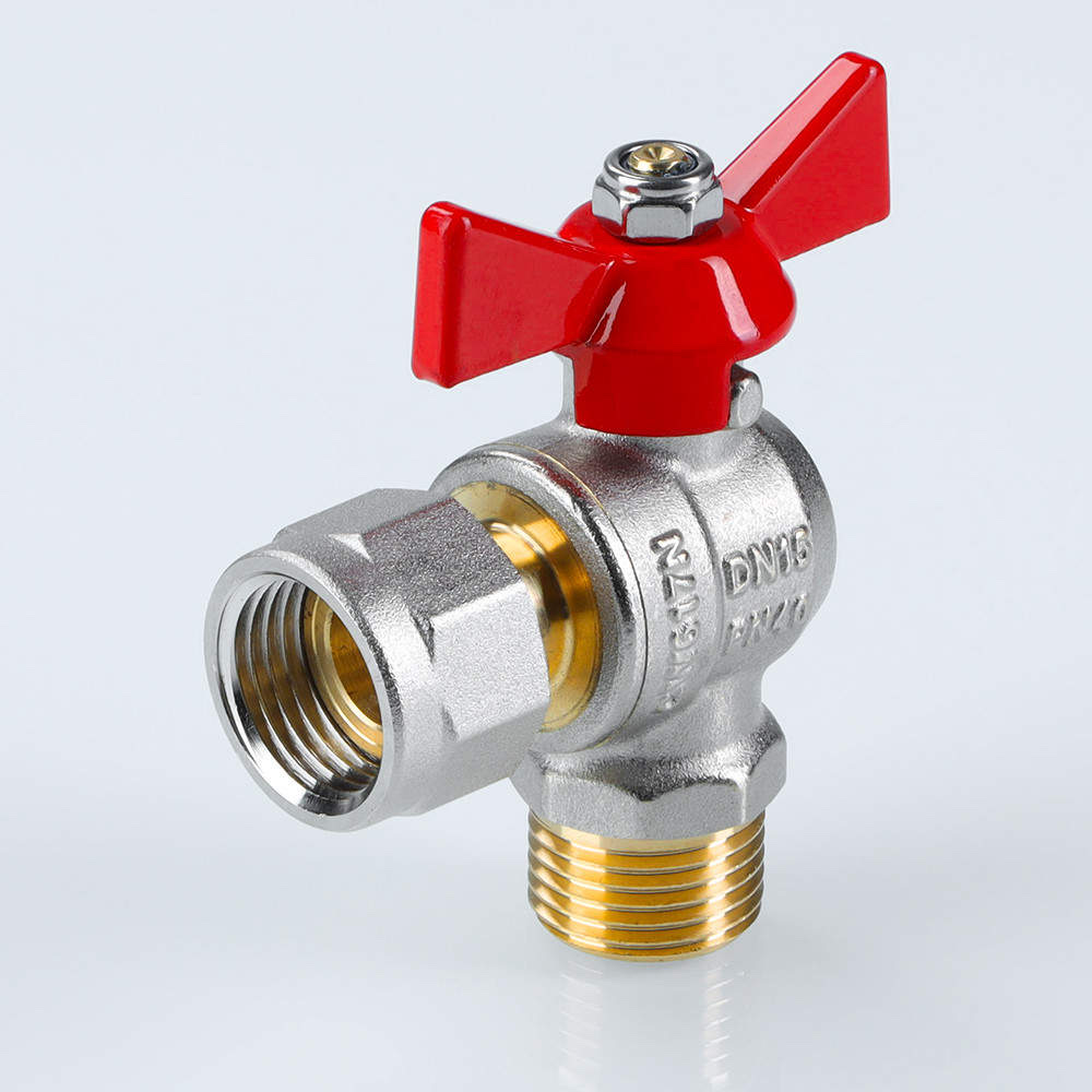 Кран шаровой угловой с накидной гайкой и наружной резьбой 1″ x 1″ VT.267.N.0606 — фото 4