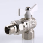 Кран шаровой VALTEC BASE угловой с полусгоном и белой ручкой 3/4″ VT.228.NW.05 — фото 4