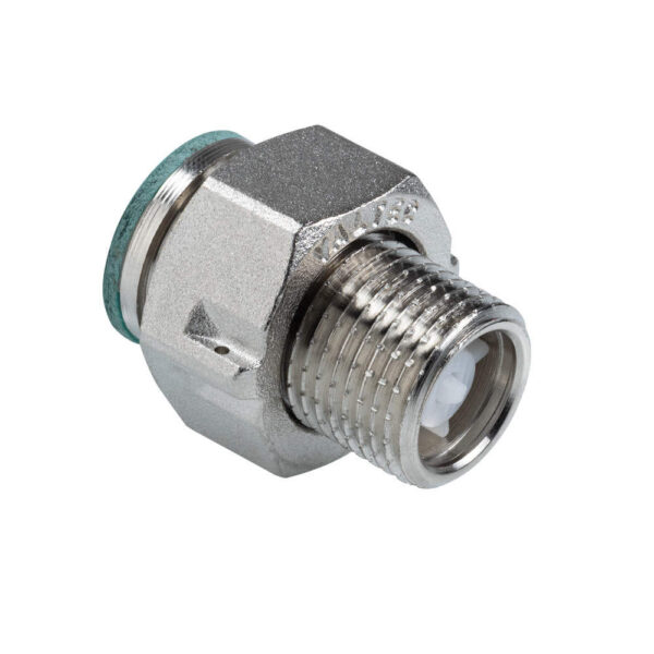 Полусгон с накидной гайкой и обратным клапаном 1/2″ VTr.612.N.0004