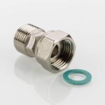 Резьбовой фитинг – полусгон с накидной гайкой и наружной резьбой 1″ x 3/4″ VTr.613.N.0605 — фото 2