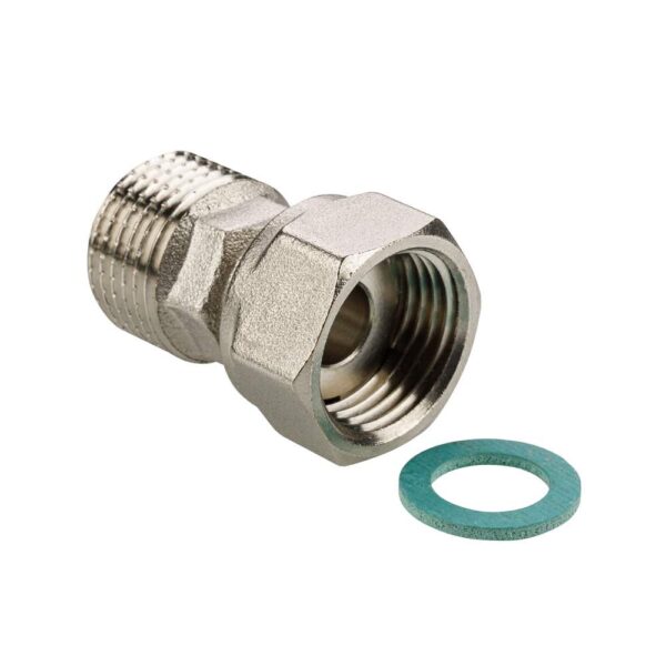 Резьбовой фитинг – полусгон с накидной гайкой и наружной резьбой 1″ x 3/4″ VTr.613.N.0605