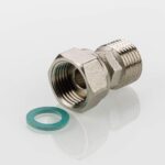 Резьбовой фитинг – полусгон с накидной гайкой и наружной резьбой 3/4″ x 3/4″ VTr.613.N.0505 — фото 4